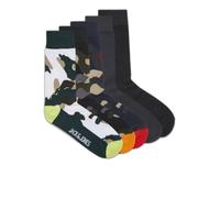 JACK & JONES Jaccramp Socks 5 Pack Calzini, Pine Grove/Pack: Black-Ombre Blue-Pine Grove-Black, Taglia Unica Uomo