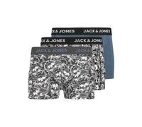 JACK & JONES Jacdamon Skull Trunks 3 Pack Pls, Nero, 4X_l (Pacco da 3) Uomo