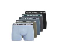 JACK & JONES Jacevan Solid Trunks 5 Pack, Nero, XX_l (Pacco da 5) Uomo