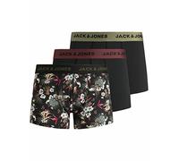 JACK & JONES Jacflower-Confezione da 3 Micro Fibre Boxer a Pantaloncino, Nero/Dettaglio: Nero-Nero, XXL Uomo