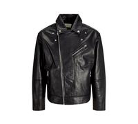 Jack & Jones, ,Jackets ,Uomo ,Nero ,L Giacca in pelle nera stile biker