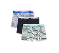 JACK & JONES JACKODA Trunks 3 Pack, Palace Blue/Pack: Bottle Green - Navy Blazer, XL