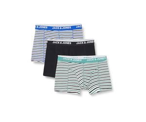 JACK & JONES JACKODA Trunks 3 Pack, Palace Blue/Pack: Bottle Green - Navy Blazer, XL