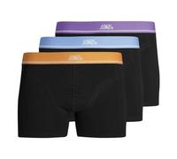 JACK & JONES Jackonga Solid Trunks 3 Boxer a Pantaloncino, Lavanda Profonda/Confezione: Nero - Nero, S Uomo