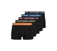 JACK&JONES JACOLIVER Solid Trunks 5 Pack Boxer a Pantaloncino, Black/Pack:Black-Black-Black-Black, XXL Uomo