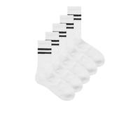 Jack & Jones - Confezione da 5 calzini da tennis bianchi-Bianco One Size