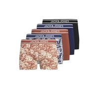 JACK & JONES Jacretro Flower Trunks 5 Pack SN, Ocean Cavern, x_l (Pacco da 5) Uomo