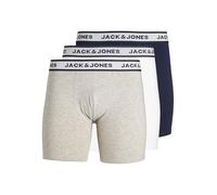 JACK & JONES Jacsolid Boxer da Uomo, Confezione da 3 Pezzi, Chiaro Grigio Melange, 4XL