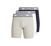 JACK & JONES Jacsolid Boxer da Uomo, Confezione da 3 Pezzi, Chiaro Grigio Melange, 4XL