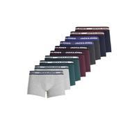 JACK & JONES Jacsolid Trunks 10 Packs, Boxer Uomo, Dark Grey Melange, S