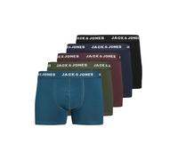 JACK&JONES JACTEO Solid Trunks 5 Pack Boxer a Pantaloncino, Navy Blazer/Pack:Vineyard Wine-Black-Kombu Green-Legion Blue, L Uomo