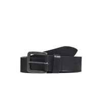 JACK & JONES Jacvictor Leather Belt Noos Cintura, Nero (Black Black), 6 (Taglia Produttore: 90) Uomo