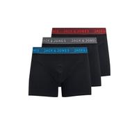 JACK & JONES Jacwaistband Trunks Noos Jr - Confezione Da 3 Pezzi, Boxer a pantaloncino Bambini e ragazzi, Nero - Blu - Rosso - Grigio, 128