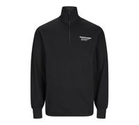 Jack&Jones Jcoaero Sweat Half Zip Noos, Nero, L