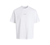 JACK & JONES Jcocover Script Back Tee SS Crew Neck, Bianco, M