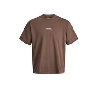 JACK & JONES Jcocover Script Back Tee SS Crew Neck, Guarnizione Marrone, L