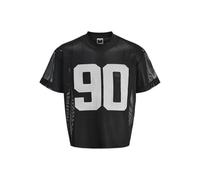 JACK & JONES Jcoenergize Big Mesh Tee SS Crew Neck, Nero, M Uomo