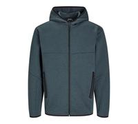 JACK&JONES Jcofusion - Felpa con Cappuccio con Zip, Navy Blazer/Dettagli: melangé, XS