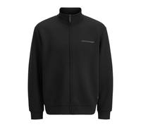 JACK & JONES Jcofusion Scuba Sweat Zip High NEC Pls, Nero, 4XL Uomo