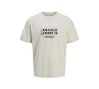 JACK & JONES Jcolido AOP Front Print Tee SS Crew Neck, Sweet Corn, L