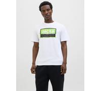 Jack & Jones - JCOLOGAN SUMMER PRINT TEE CREW NECK SMU Bianco - Abbigliamento M Bianco