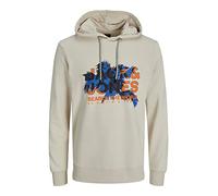 JACK & JONES Jcomarina Sweat Hood Felpa con Cappuccio, Raggio di Luna, L Uomo