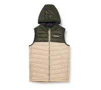 JACK & JONES Jconew Pocket Hood BW Jnr Gilet Trapuntato, Campi di Rye/Dettagli: Blocco Rosa, 128 Bambini e Ragazzi