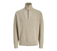JACK&JONES Jcooutdoor Knit Mezza Zip Collo Alto, Crockery, L