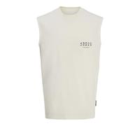 JACK & JONES Jcorecharge Front Branding Tank Top, Sweet Corn, M Uomo