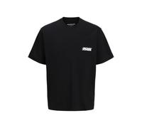 JACK & JONES Jcosago One Color Print Tee SS Cre Pls, Nero, XXXXXL