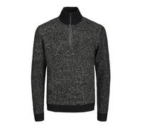 Jack & Jones Jcospace-Maglia a Mezza Zip Maglione, Nero/Motivo: Peyote Neps, S Uomo