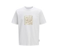 JACK & JONES Jcotarmac Camo Front Tee SS Crew N Pls, Bianco, XXXL Uomo