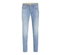 JACK & JONES Jeans Gleen slim fit lavaggio chiaro, vita bassa e patta con bottoni. Blu Denim chiaro 32W / 32L