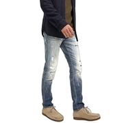 JACK & JONES Jeans glenn elasticizzato, con rotture e schizzi Blu 33W / 30L Denim jeans
