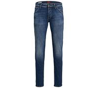 JACK & JONES Jeans Glenn Lavaggio Denim più Chiaro sul Davanti e Vita Bassa. (27W / 32L, Blu)