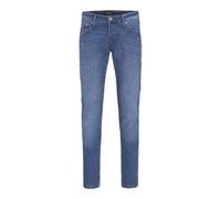 JACK & JONES Jeans Slim Vita Bassa e Tessuto Elastico, Gambe Strette all'orlo. Blu Denim Chiaro 36W / 32L