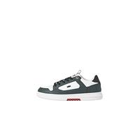 JACK & JONES JFWHEATH PU Noos - Scarpe da Ginnastica, Bright White/Detail:Block Darkest Spruce,