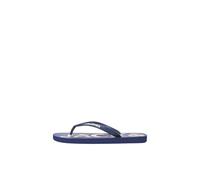 JACK & JONES Jfwlogo Palm Print Flip Flop, blu medievale, 46/47 EU