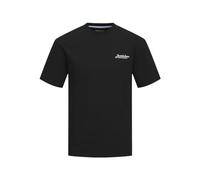 JACK & JONES Tee SS Frontprint Crew Neck Jjbeau-Maglietta a Maniche Corte, con Stampa Frontale, Nero, S Uomo