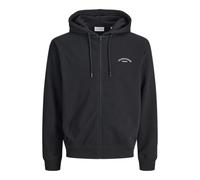 JACK & JONES Jjcollege Logo Sweat Zip Hood, Nero, XXL Uomo