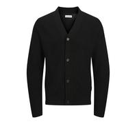 JACK & JONES Knit V-Neck Jjconnor-Cardigan con Scollo a V, Nero, M Uomo