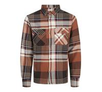 JACK & JONES Jjdarren Flannel Overshirt LS Camicia Casual, Mocha Bisque, M Uomo