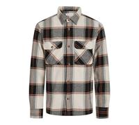 Jack&Jones JJDARREN Flannel Overshirt LS, Raggio di Luna, M