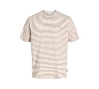 JACK & JONES Jjdevin Daytona Striped Tee SS Crew Neck, Raggio di Luna, S