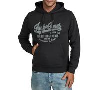 JACK & JONES JJEADRIAN - Felpa con cappuccio da uomo Regular Fit, con stampa, colore: nero, grigio, verde, marrone, beige, blu, taglie: S, M, L, XL, XXL, 3XL, 4XL, 5XL, 6XL, 7XL, 8XL, 5XL