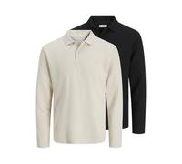 Confezione da 2 polo a maniche lunghe Beige S Tinta unita