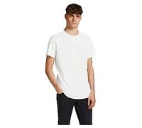 JACK & JONES JJEBASHER TEE O-NECK SS NOOS, T-Shirt Uomo, Bianco (Cloud Dancer Fit:REG), S