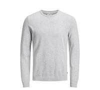JACK & JONES Jjebasic Knit Crew Neck Noos Felpa, Grigio Light Grey Melange, Medium Uomo