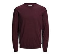 JACK & JONES Jjebasic Knit Crew Neck Noos Pullover da Uomo, Rosso (Port Roeale), XS