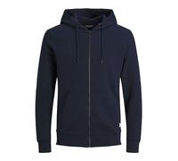 JACK & JONES Jjebasic Noos PS-Felpa con Cappuccio e Cerniera Sweat Zip Hood, Navy Blazer, XXXXXXXL Uomo